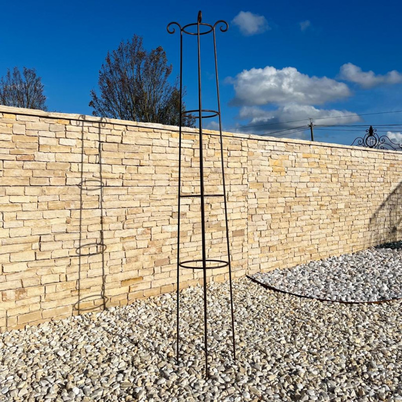 Tuteur - Fer Forgé - Volute - ø 35cm - 2m hors sol -