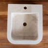 Vasque à poser Travertin Beige - 40x45x10cm - Bord arrondi - 1 perçage robinet -