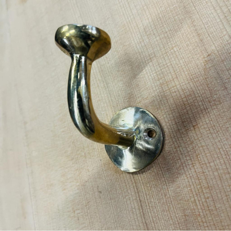 Crochet - Laiton - 5/5cm - Finition Lisse -