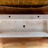 Vasque Travertin Beige - 120 x 45 cm - Bord biseauté - Hauteur 10cm - Lisse -