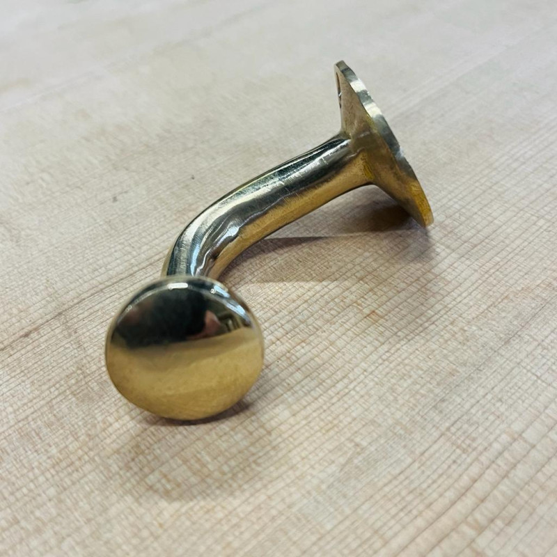 Crochet - Laiton - 5/5cm - Finition Lisse -