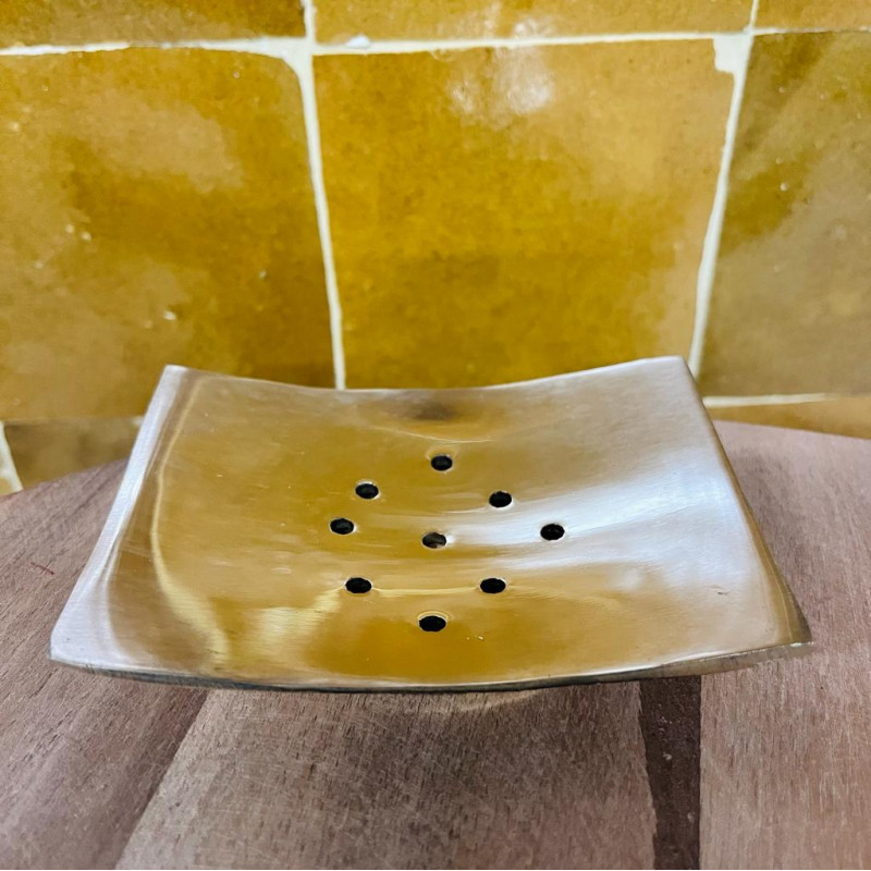 Porte Savon - Laiton - ≈10,5x7,5cm - Coulé - Lisse -