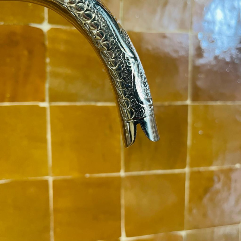 Robinet Artisanal Serpent - Laiton Ciselé - Plusieurs tailles disponibles -