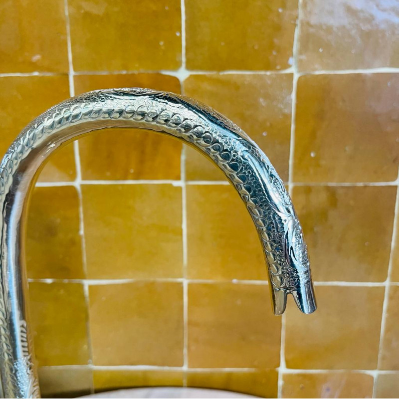 Robinet Artisanal Serpent - Laiton Ciselé - Plusieurs tailles disponibles -