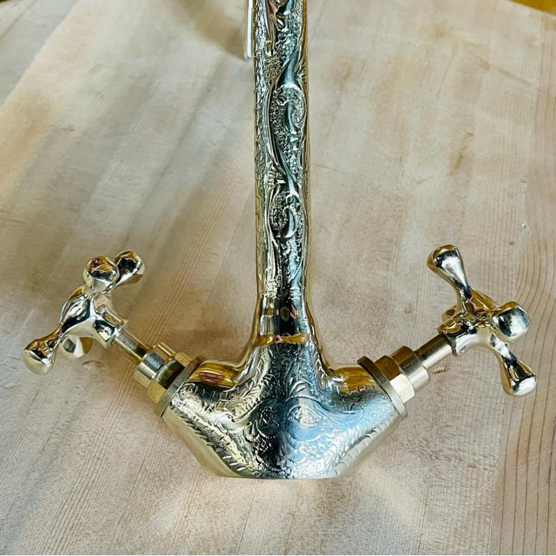 Robinet Artisanal Serpent - Laiton Ciselé - Plusieurs tailles disponibles -