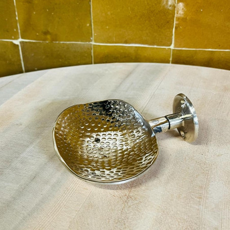 Porte Savon Mural - Laiton - ≈10,5x7,5cm - Coulé - Martelée -