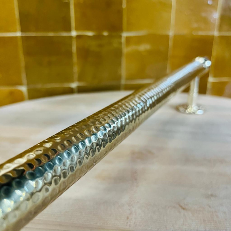 Poignée - Laiton - Baton de Bergé - Martelée - S / M / L -