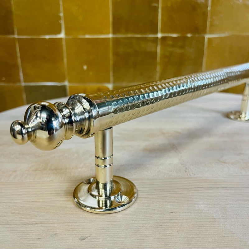 Poignée - Laiton - Baton de Bergé - Martelée - S / M / L -