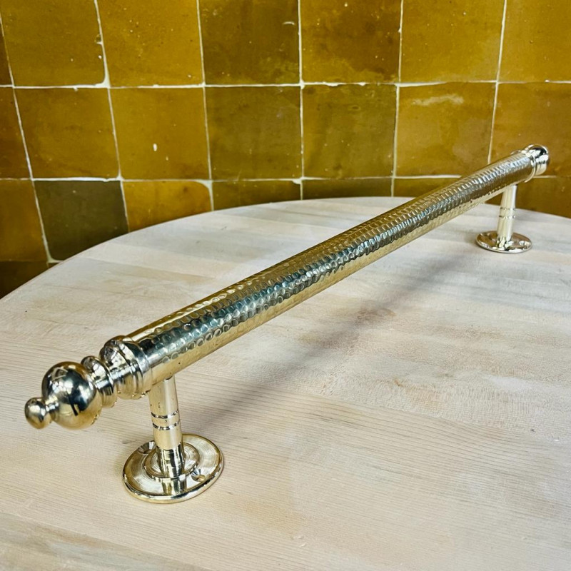 Poignée - Laiton - Baton de Bergé - Martelée - S / M / L -