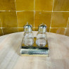 Flacon - Laiton - Double - ≈10x10cm - Martelée -