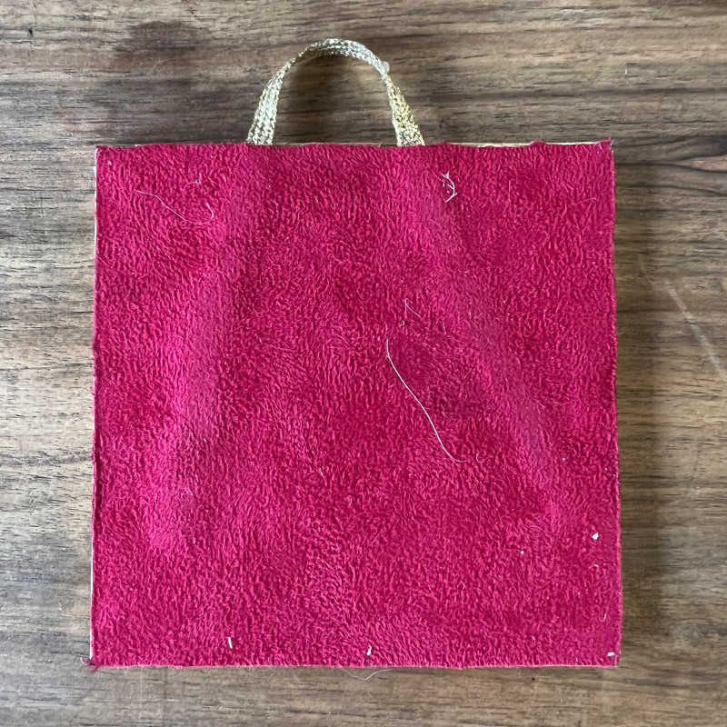 Plaque Décorative Artisanale - Laiton - WC Mixte - 12/12cm -