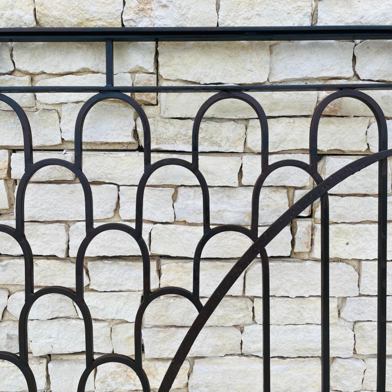 Garde Corps Droit - Fer Forgé - Art Déco - Hauteur 1m Finie -