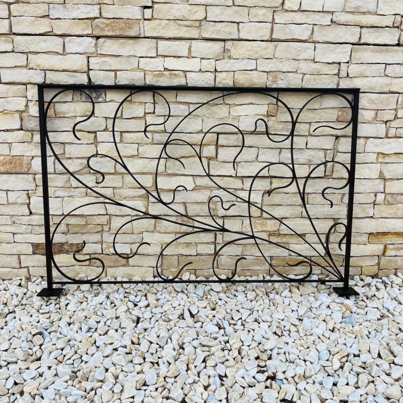 Garde Corps Droit - Fer Forgé - Serpentin - Hauteur 1m Finie -