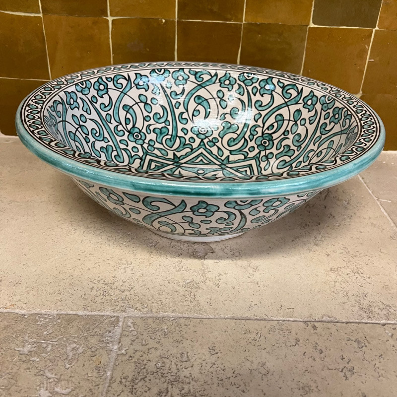 Vasque Zellige XII à poser - ø 40cm - Hauteur 14cm -