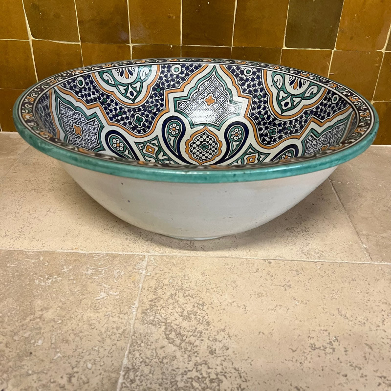 Vasque Zellige à encastrer - ø 50cm - Hauteur 20cm -