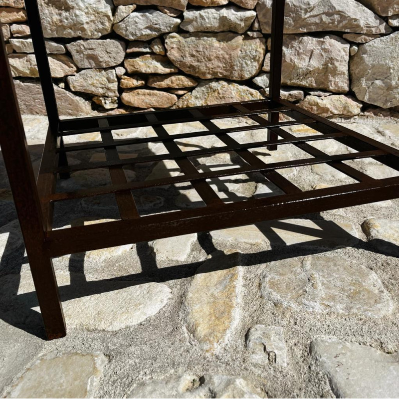 Table Basse - Métal - Repose livre - 50/50cm -