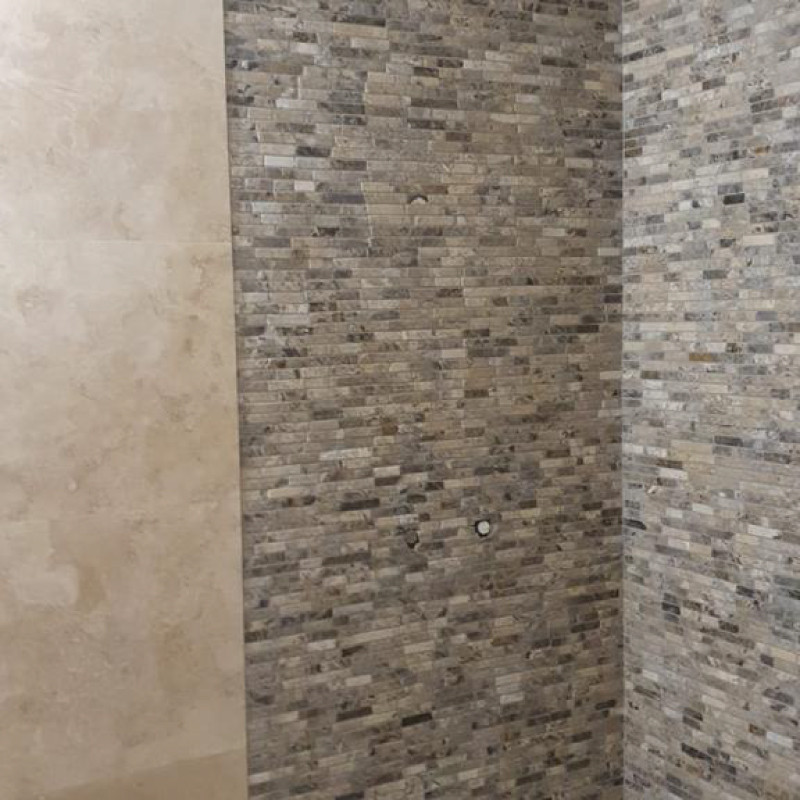 Parement Travertin - Filet Résiné - Silver - Longueur Libre 1.5cm - Rebouchée & Adoucie -