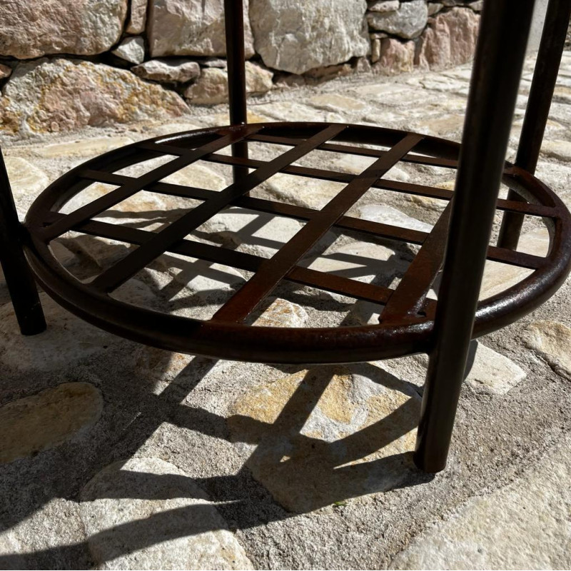 Table Basse - Métal - Repose livre - ⌀ 50cm -