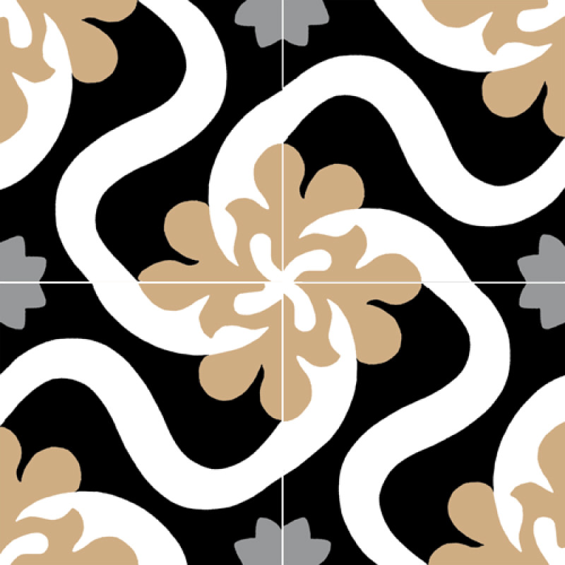 Carreaux de Ciment - Karine - 20x20cm ≈ 18mm -