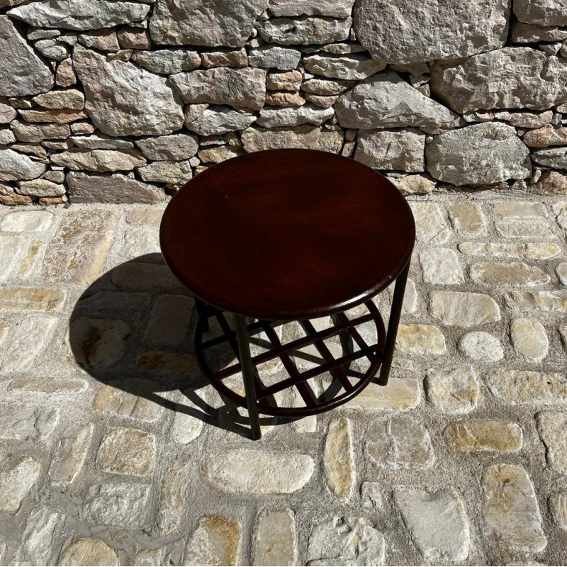 Table Basse - Métal - Repose livre - ⌀ 70cm -