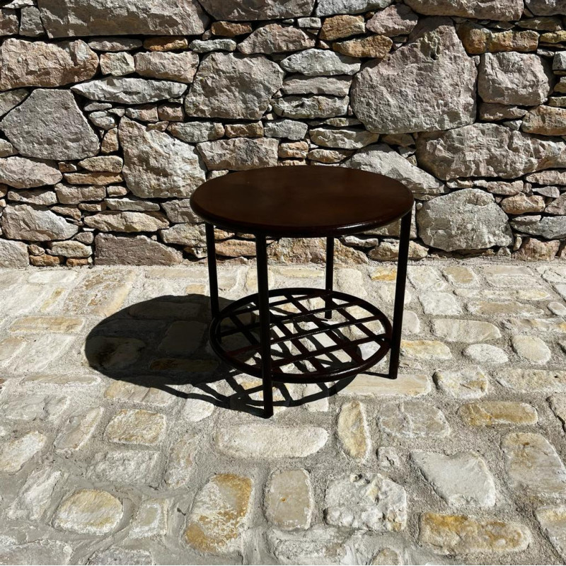 Table Basse - Métal - Repose livre - ⌀ 70cm -