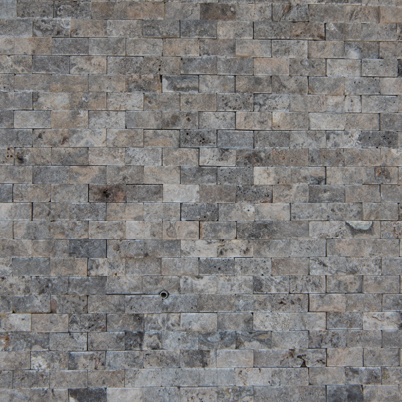 Parement Travertin - Filet Résiné - Silver - S/M/L - 2cm - Eclaté -