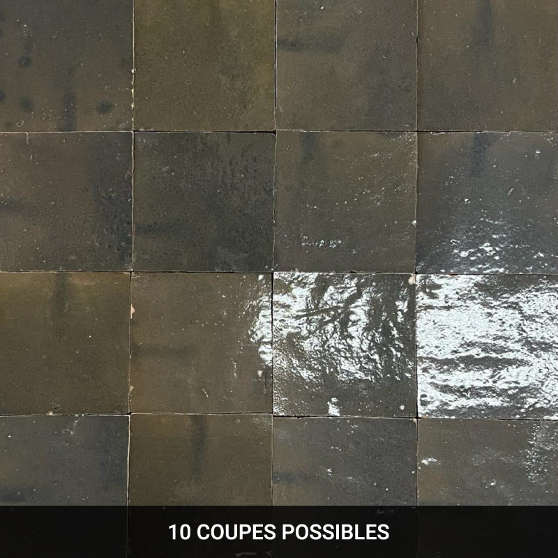 Carrelage - Véritable Zellige de Fès - Gris Massai -