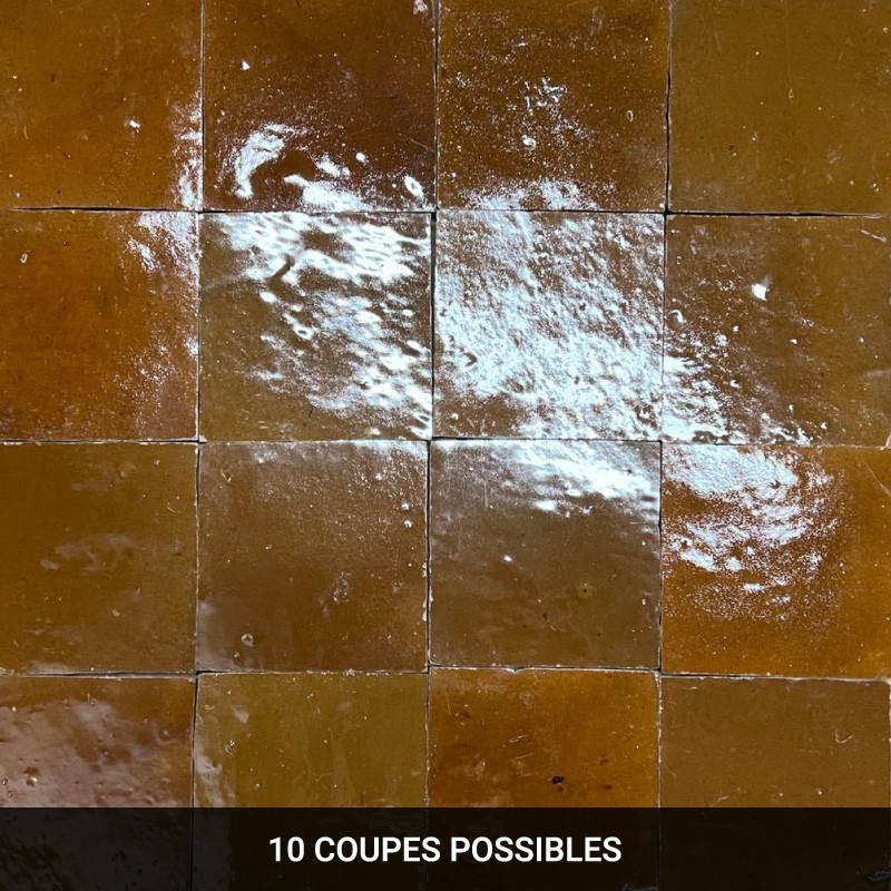 Carrelage - Véritable Zellige de Fès - Miel -