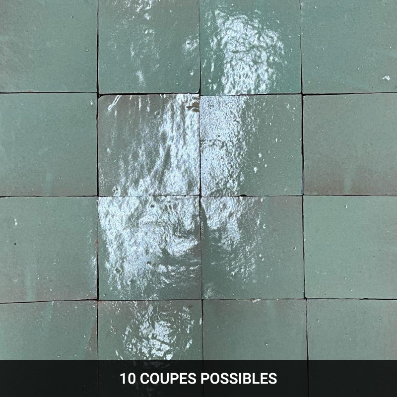 Carrelage - Véritable Zellige de Fès - Vert D'eau -