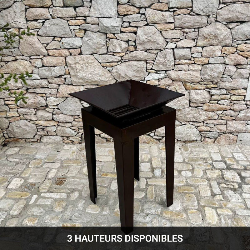 Brasero - Métal - 60x60x100cm - Design -
