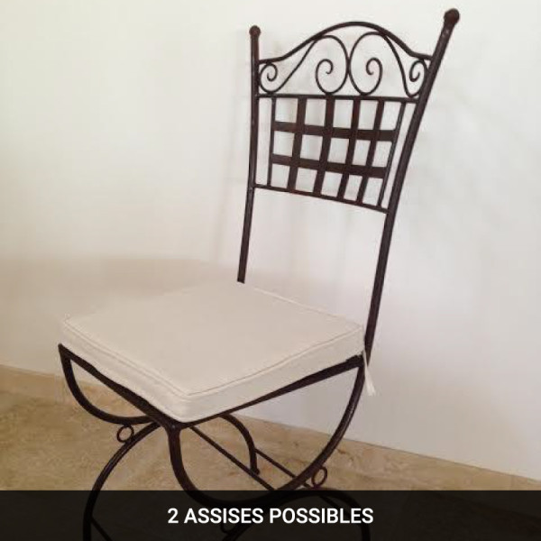 Chaise en fer forgé - Alice -