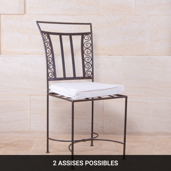 Chaise en fer forgé - Italienne -