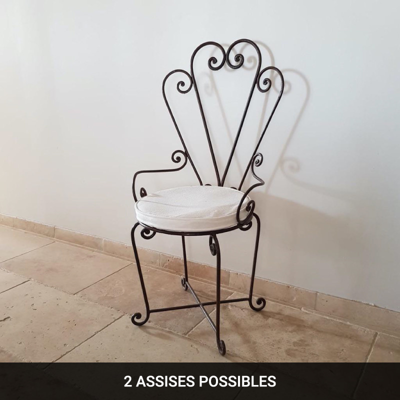 Chaise en fer forgé - Venise -