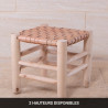 Tabouret Bohème - Cuir Large - 30/30cm - Hauteur S/M - Tabouret Bohème - Cuir Large - 30/30cm - Hauteur S/M -