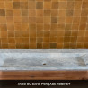 Vasque Travertin Silver - 120 x 45 cm - Bord biseauté - Hauteur 10cm - Lisse -
