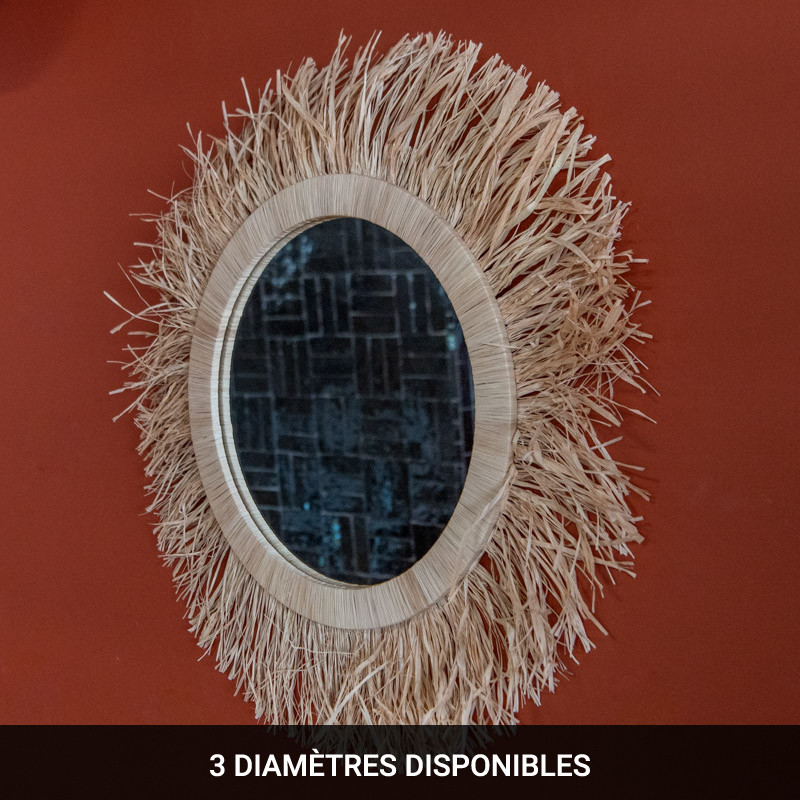 Miroir Artisanal - Osier - Jungle - S / M / L -