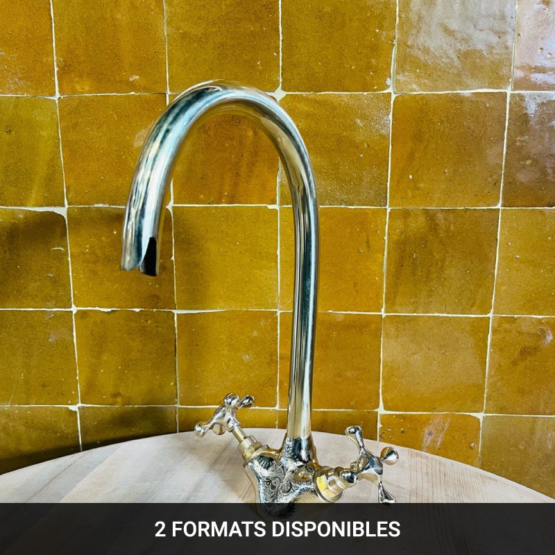 Robinet Artisanal Serpent - Laiton Semi Ciselé - Plusieurs dimensions disponibles -