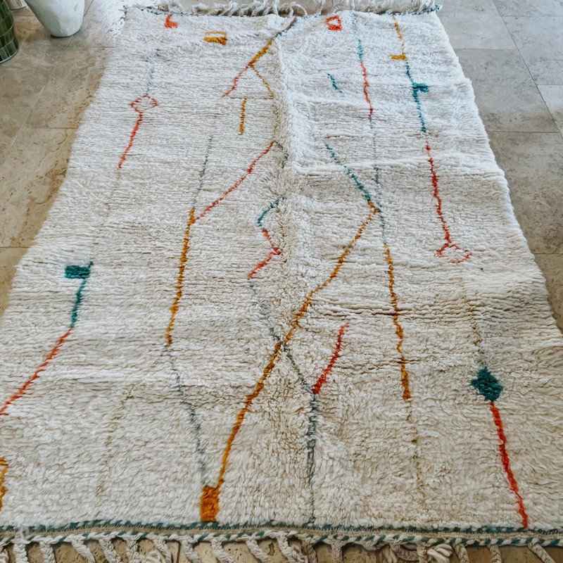 Tapis Beni Ouarain Coloré - III - ≈ 240 x 150 cm -