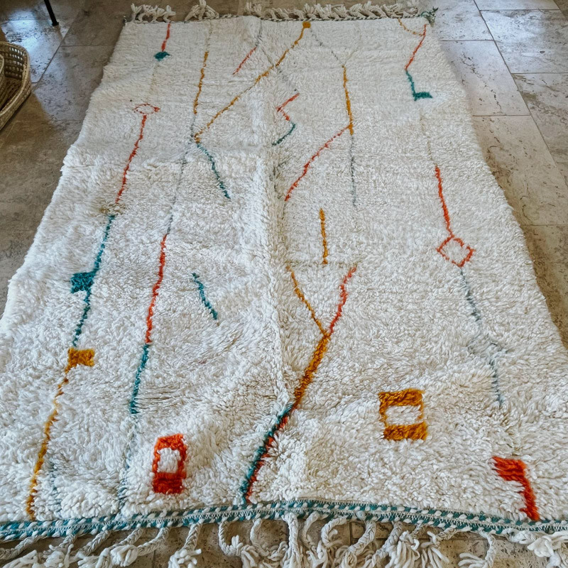 Tapis Beni Ouarain Coloré - III - ≈ 240 x 150 cm -