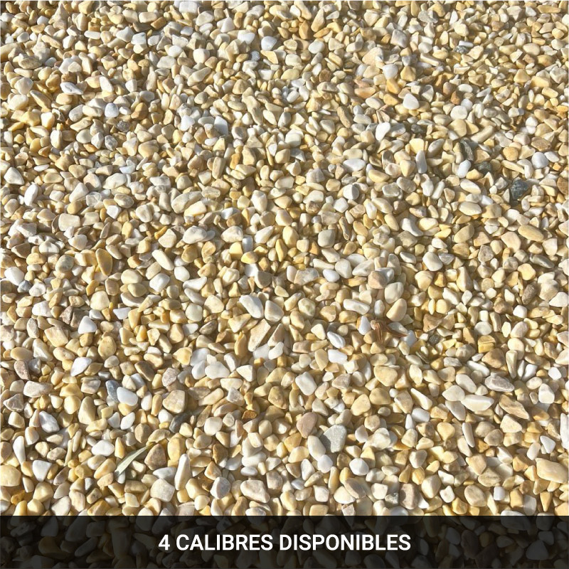 Galet de Marbre Jaune Lemon - Filet de 20 kg -