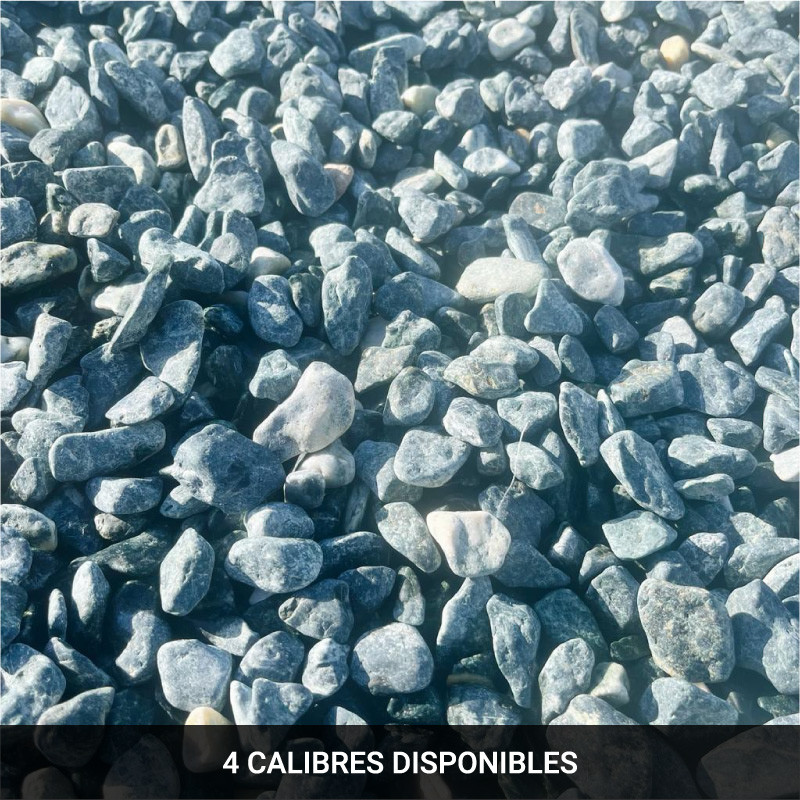 Galet de Marbre Vert Caméléon - Filet de 20 kg -