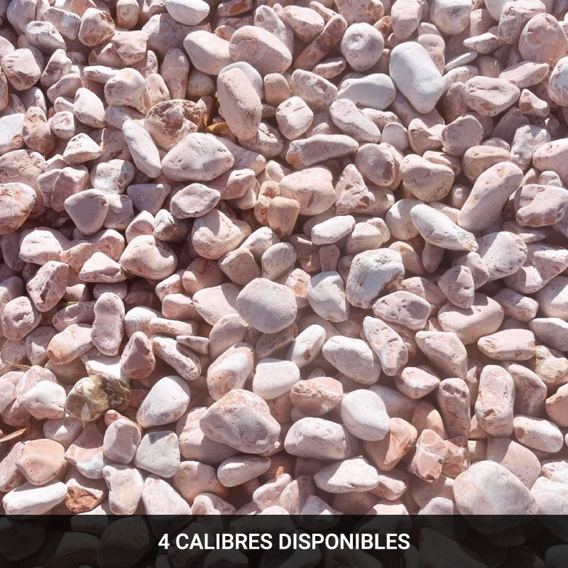 Galet de Marbre Rose Valencia - Filet de 20 kg -