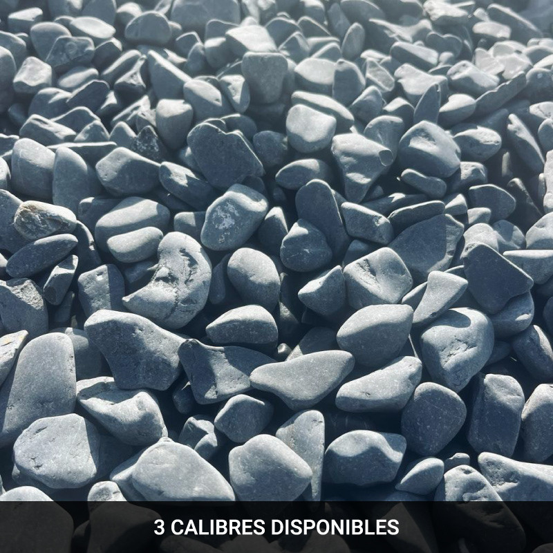 Galet de Marbre Noir Réglisse - Filet de 20 kg -