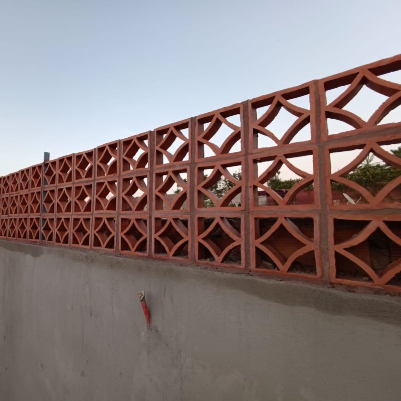 Claustra Terre Cuite - Losange - 19x19cm - Epaisseur ≈ 6cm -