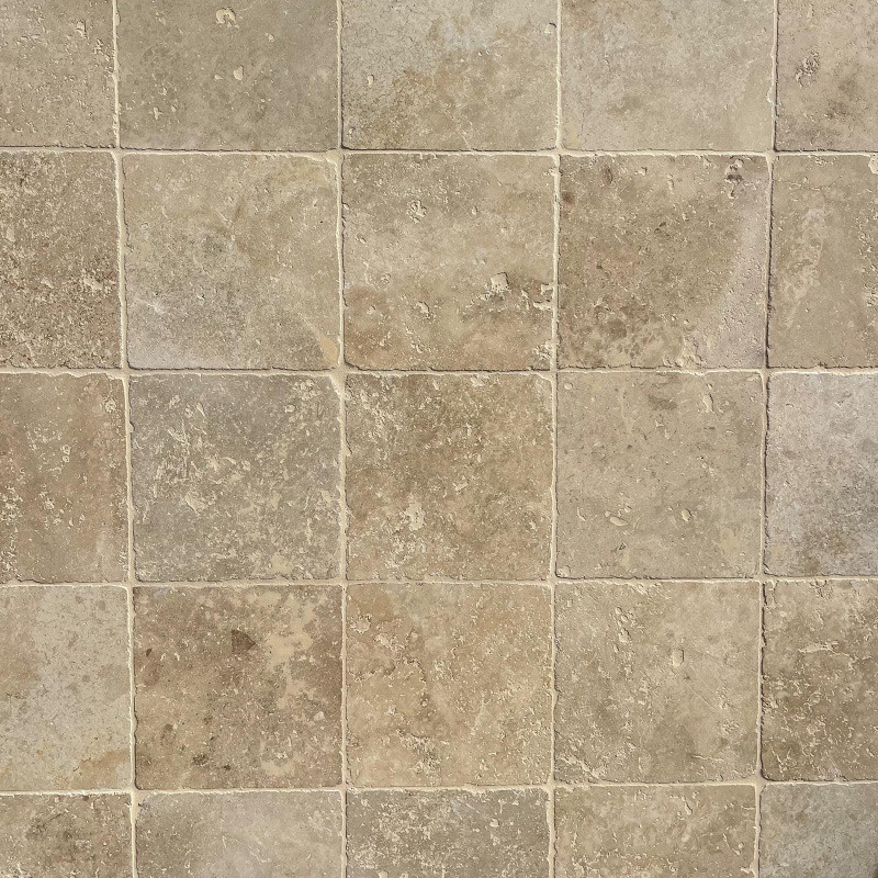 Faïence Travertin Commercial Beige - 20,3 x 20,3 x 1,2 cm - Vieillie -