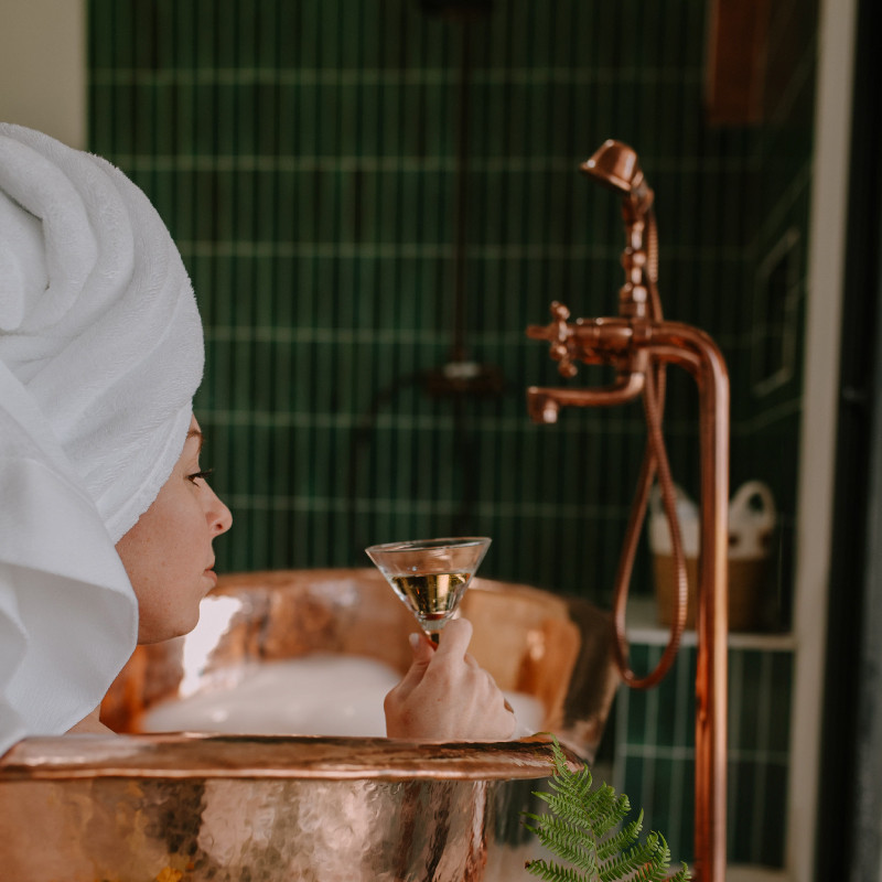 Baignoire en cuivre I - 180x80cm - Hauteur 75cm -