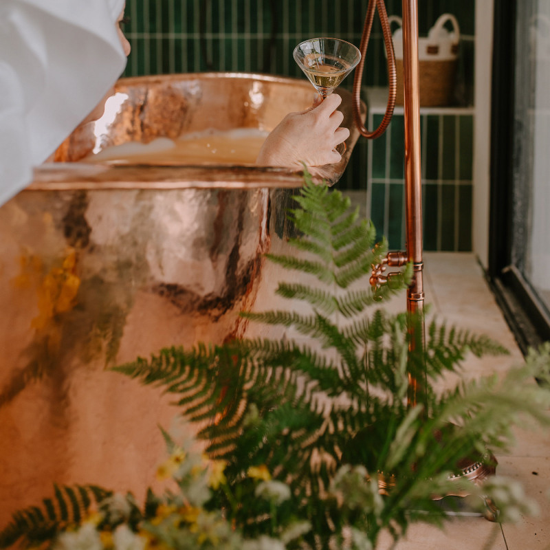 Baignoire en cuivre I - 180x80cm - Hauteur 75cm -