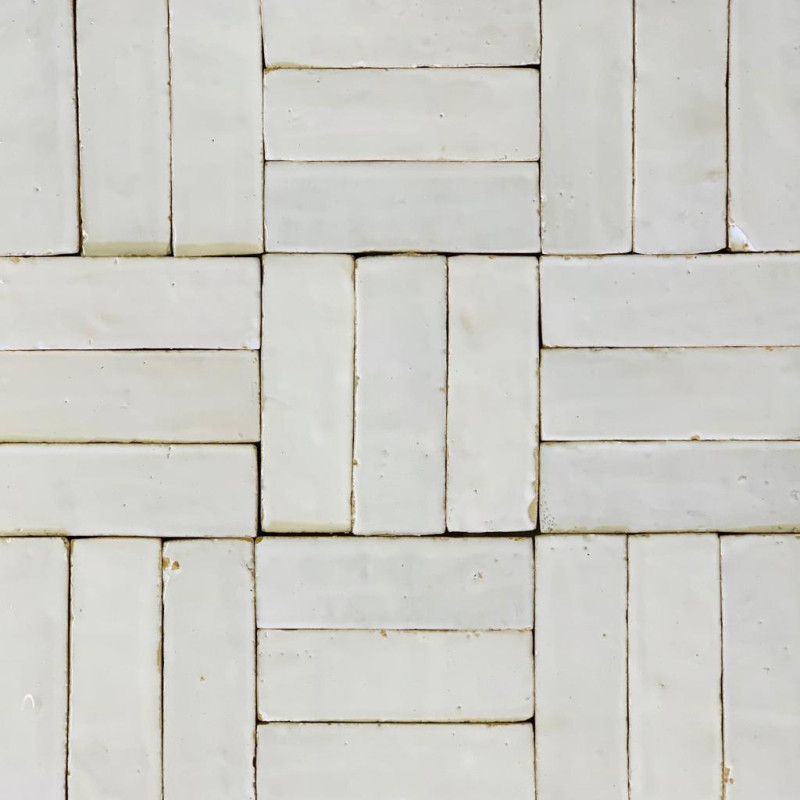 Véritable Bejmat de Fès - Blanc Neige -