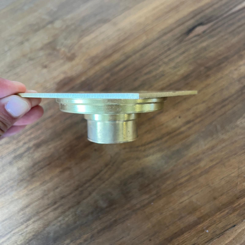 Bonde de douche - Laiton - Carré - 10 x 10 cm -