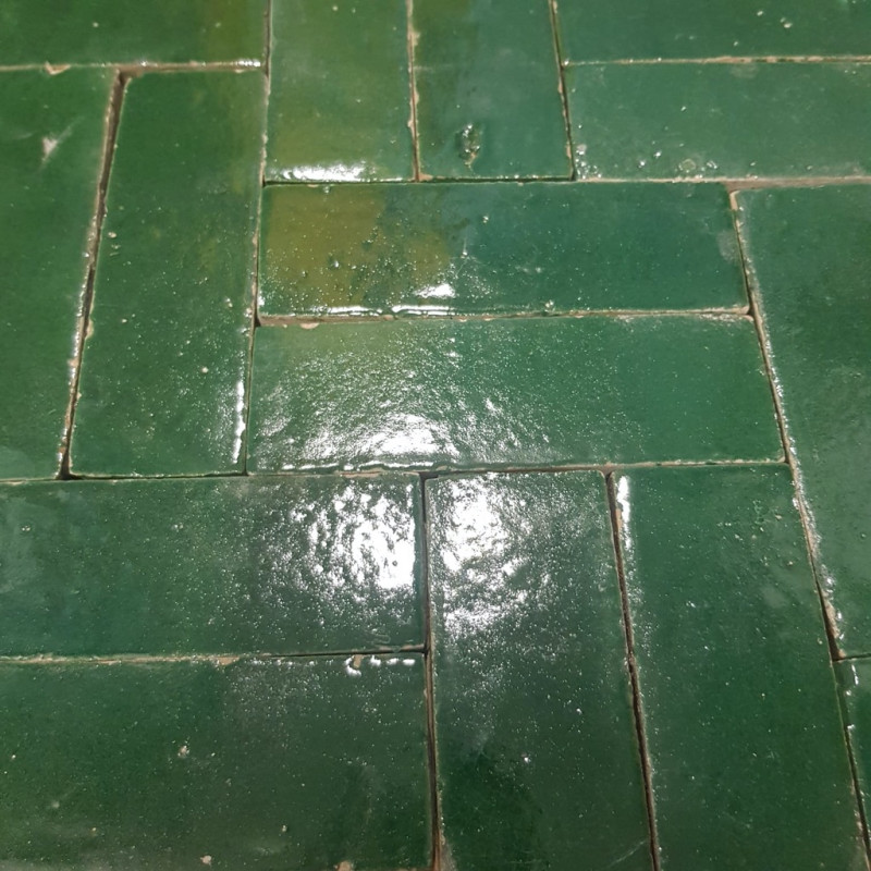 Véritable Bejmat de Fès - Vert émeraude -